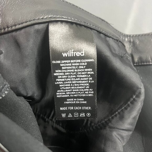 Aritzia Wilfred Melina Tall High Rise Faux Leather Straight Leg Pants Womens 10 - Picture 11 of 13